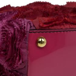 مملوكة مسبقًا Valentino Red Silk and Leather Rosier Tote