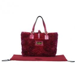 مملوكة مسبقًا Valentino Red Silk and Leather Rosier Tote