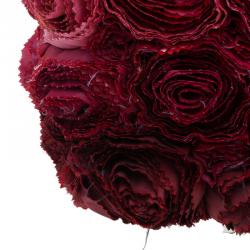 Pre Owned حقيبة فالينتينو روزيه حرير بيج/أحمر و جلد