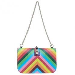 مملوكة مسبقًا حقيبة كتف فاينتينو ميني روكستد 1973 جلد متعددة الألوان بقفل