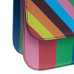 مملوكة مسبقًا حقيبة كتف فاينتينو ميني روكستد 1973 جلد متعددة الألوان بقفل