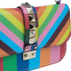 مملوكة مسبقًا حقيبة كتف فاينتينو ميني روكستد 1973 جلد متعددة الألوان بقفل