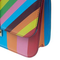 مملوكة مسبقًا حقيبة كتف فاينتينو ميني روكستد 1973 جلد متعددة الألوان بقفل