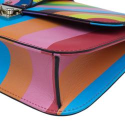 مملوكة مسبقًا حقيبة كتف فاينتينو ميني روكستد 1973 جلد متعددة الألوان بقفل