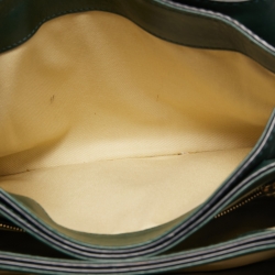 Pre Owned Valentino Dark Green Leather Rockstud Flap Shoulder Bag