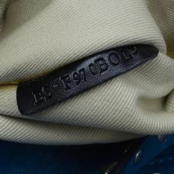 Pre Owned Valentino Blue Leather Rockstud Trapeze Bag