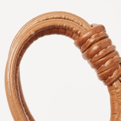 Pre Owned Valentino Brown Leather Floral Embroidered Frame Baguette Bag