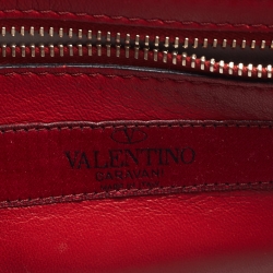 Pre Owned Valentino Grey Quilted Leather Medium Rockstud Spike Chain Bag