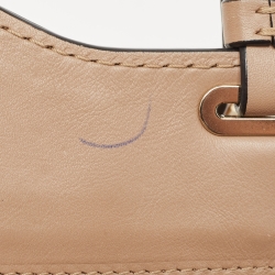 Pre Owned Valentino Beige Leather Medium Rockstud Trapeze Tote