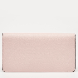 مملوكة مسبقًا Valentino Pink Leather VLogo Wallet on Chain