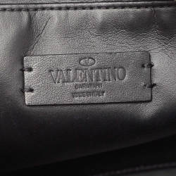 Pre Owned Valentino Black Nylon and Leather VLogo Belt Bag