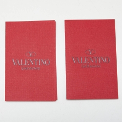 Pre Owned Valentino Orange/Beige Leather Small Rockstud Glam Lock Flap Bag