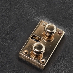 Pre Owned Valentino Black Leather Medium Rockstud Glam Lock Flap Bag