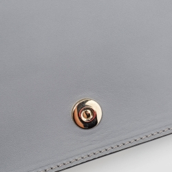 Pre Owned Valentino Grey Leather Rockstud Wristlet Clutch