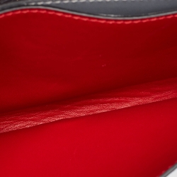 Pre Owned Valentino Grey Leather Rockstud Wristlet Clutch