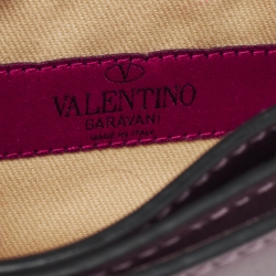 Pre Owned Valentino Lilac Leather Mini Rockstud Crossbody Bag
