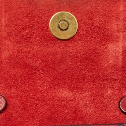 مملوكة مسبقًا Valentino Red Leather Enchanted Wonderland Micro My Rockstud Top Handle Bag 