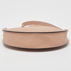 Pre Owned Valentino Beige Leather Mini Escape V Logo Hobo