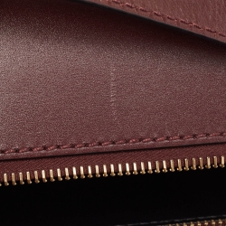 مملوكة مسبقًا Valentino Burgundy Leather VSling Camera Crossbody Bag