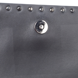 Pre Owned Valentino Black Leather Rockstud Clutch