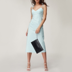 Pre Owned Valentino Black Leather Rockstud Clutch