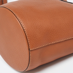 Pre Owned Valentino Tan Leather Eye On You Vitello Bucket Bag