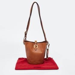 Pre Owned Valentino Tan Leather Eye On You Vitello Bucket Bag