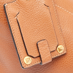 Pre Owned Valentino Tan Leather Eye On You Vitello Bucket Bag