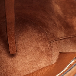 Pre Owned Valentino Tan Leather Eye On You Vitello Bucket Bag