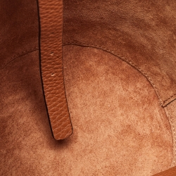 Pre Owned Valentino Tan Leather Eye On You Vitello Bucket Bag