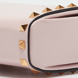 Pre Owned Valentino Pink Leather Rockstud Alcove Bag