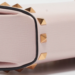 Pre Owned Valentino Pink Leather Rockstud Alcove Bag
