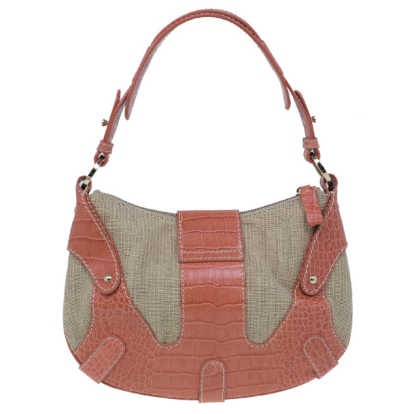 مملوكة مسبقًا حقيبة فالنتينو قماش وجلد وردي صغيرة هوبو