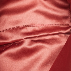 Pre Owned Valentino Off White Fur and Laeather Floral Applique VLogo Baguette Bag