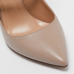 Pre Owned Valentino Dusty Pink Leather Rockstud Ankle Wrap Pointed Toe Pumps Size 38