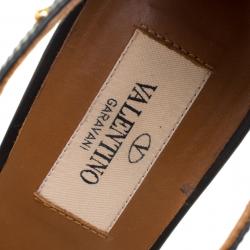 Pre Owned Valentino Multicolor Leather Dotcom Patchwork Pumps Size 36.5