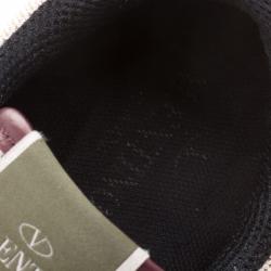 مملوكة مسبقًا Valentino Multicolor Mesh and Leopard Print Calf Hair Rockrunner Sneakers Size 37.5