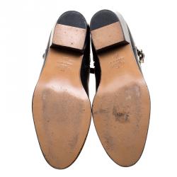 Pre Owned Valentino Black Leather Rockstud Ankle Boots Size 38.5