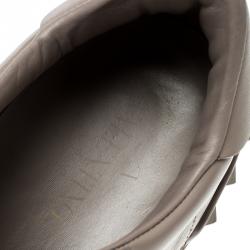 Pre Owned Valentino Lilac Leather Open Sneakers Size 37