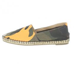 Pre Owned Valentino Camouflage Canvas Espadrilles Size 37