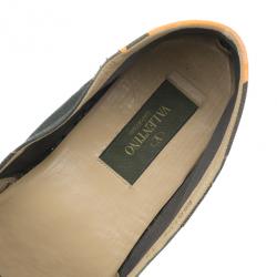 Pre Owned Valentino Camouflage Canvas Espadrilles Size 37