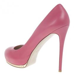 Pre Owned Valentino Pink Studded Platform Pumps Size 40