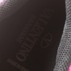 Pre Owned Valentino Multicolor Suede Leather And Macramé Lace Rockrunner Sneakers Size 39