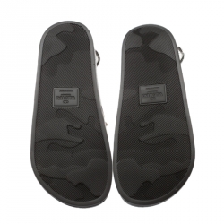 Pre Owned Valentino Black Rubber Rockstud Slide Sandals Size 40