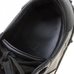 Pre Owned Valentino Black Leather Open Sneakers Size 37.5