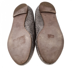 Pre Owned Valentino Beige Suede Studded Belgian Ballet Flats Size 39