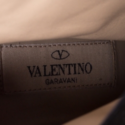 Pre Owned Valentino Black Suede Rockstud Ankle Boots Size 36.5