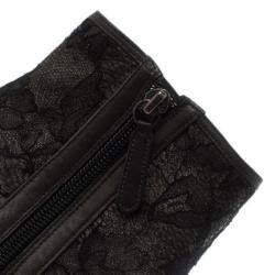 مملوكة مسبقًا بوت كاحل فالنتينو مقدمة مفتوحة دانتيل أسود مقاس 37