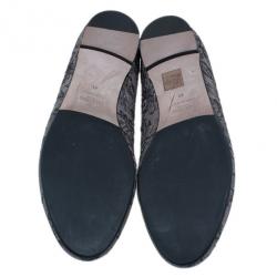 مملوكة مسبقًا Valentino Black Lace Flat Loafers Size 41