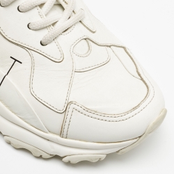 Pre Owned Valentino White Leather VLTN Bounce Sneakers Size 39